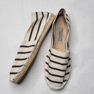 2 Espadrilles From Barcelona Artisanal Handmade Nautical Stripe Flats Size EU 40
